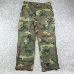 Vintage Gung Ho Burk Camo Pants Mens 34 Military Cargo Y2K Distressed USA Made*